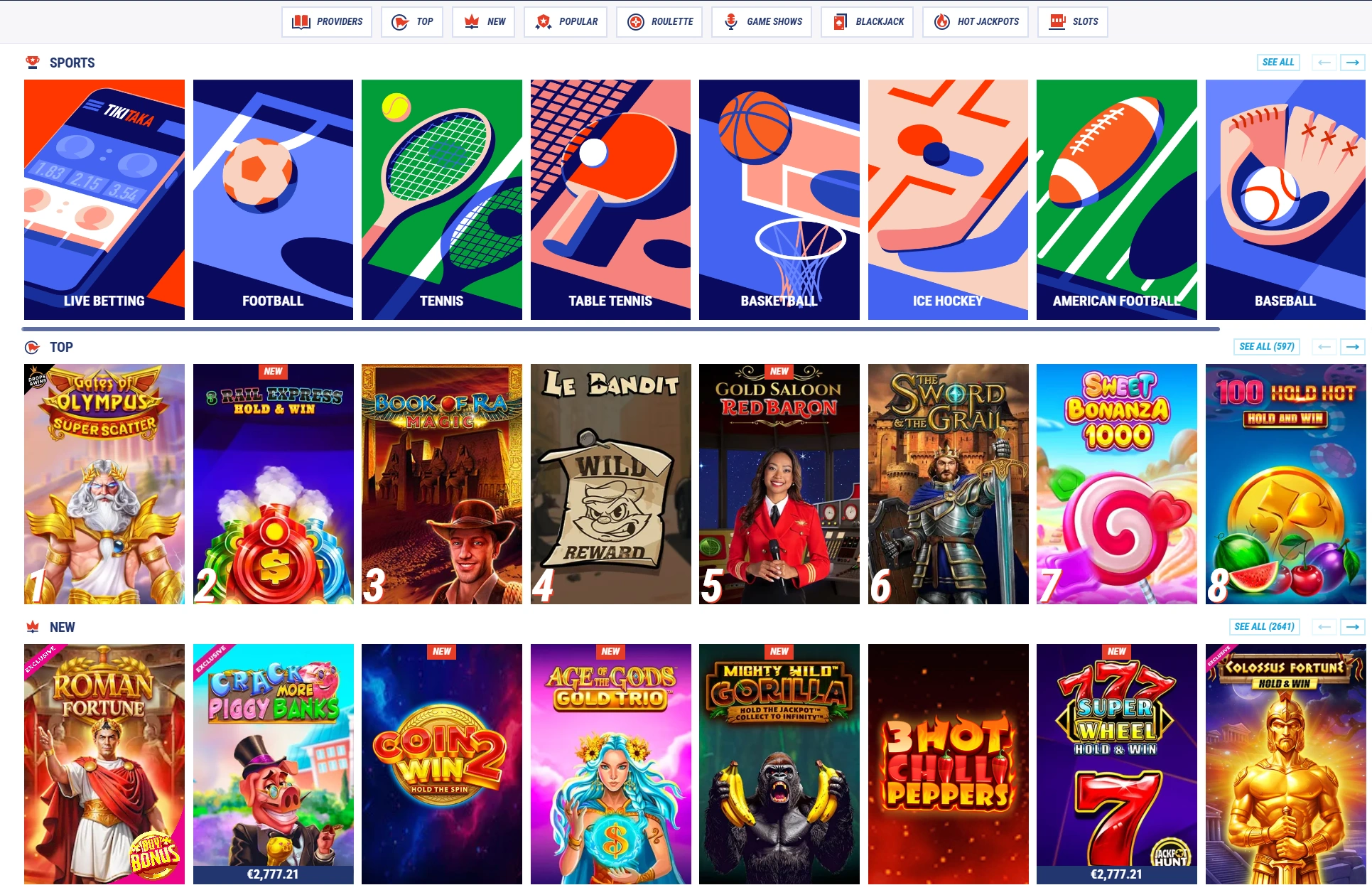 Tikitaka Review: Versatile Casino and Sportsbook